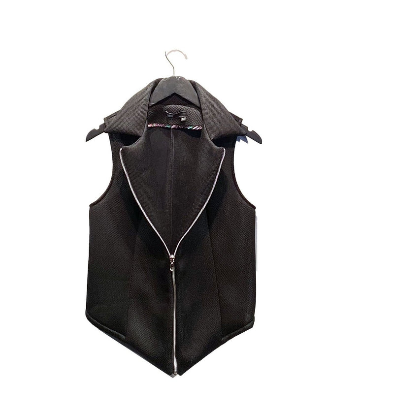 Moto Vest Black Mesh