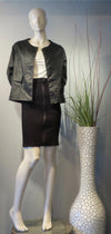 Waxed Cotton Cropped Jacket