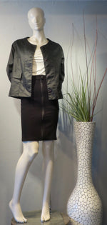 Waxed Cotton Cropped Jacket