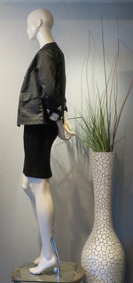 Waxed Cotton Cropped Jacket