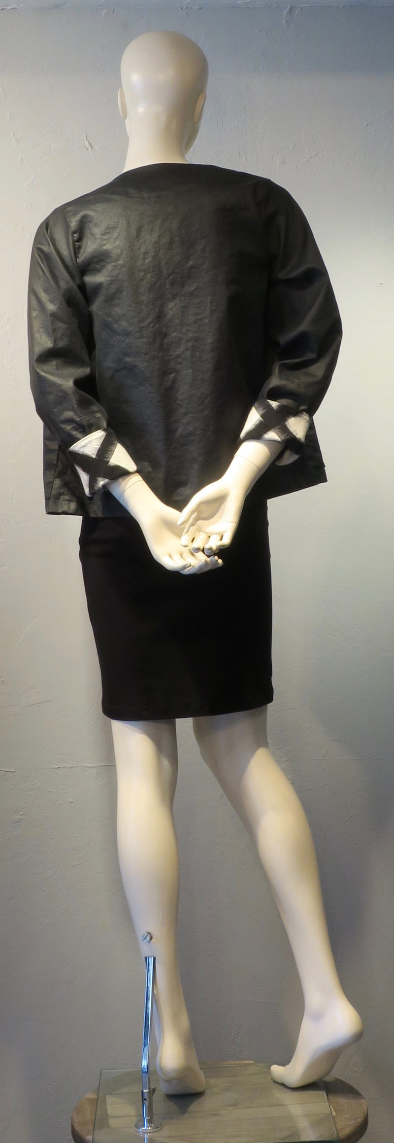 Waxed Cotton Cropped Jacket