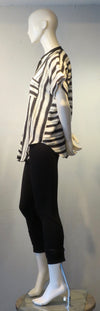 Side Drape Blouse Stripe