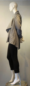 Textured Cardigan-Grey