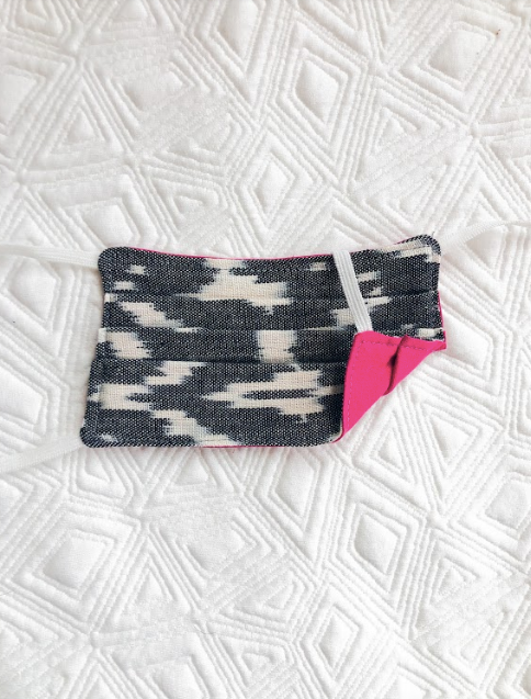 Reusable Mask - KIDS: Ikat/Pink  (1 -Mask)