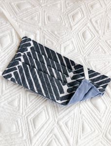 Reusable Mask - KIDS: Diagonal Lines/Light Blue  (1 -Mask)