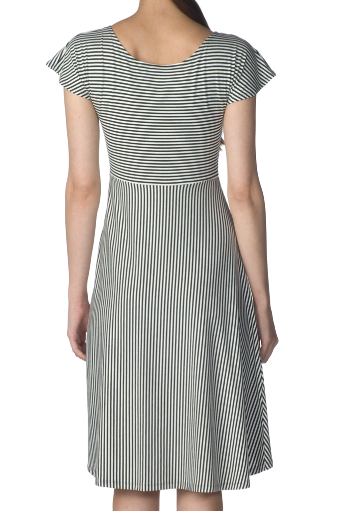Striped Drape Dress