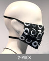 Reusable Mask - Blk/White Circles  (2-Pack)