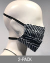 Reusable Mask - Grey Diagonal Stripe (2-Pack)