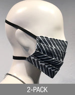 Reusable Mask - Grey Diagonal Stripe (2-Pack)