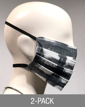 Load image into Gallery viewer, Reusable Mask - Grey Watercolor Plaid  (2-Pack)