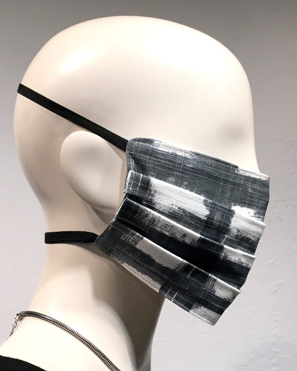 Reusable Mask - Grey Watercolor Plaid  (2-Pack)
