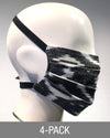 Reusable Mask - Grey IKAT (4-Pack)