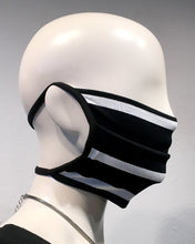 Load image into Gallery viewer, Reusable Mask - KNIT - B/W Stripe  (4-Pack)