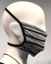 Reusable Mask - KNIT - Heather Grey/Black Stripe  (4-Pack)