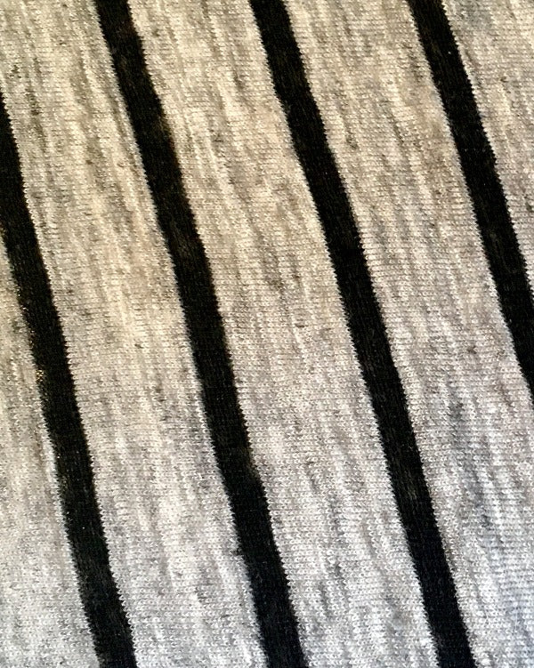 Reusable Mask - KNIT - Heather Grey/Black Stripe  (4-Pack)