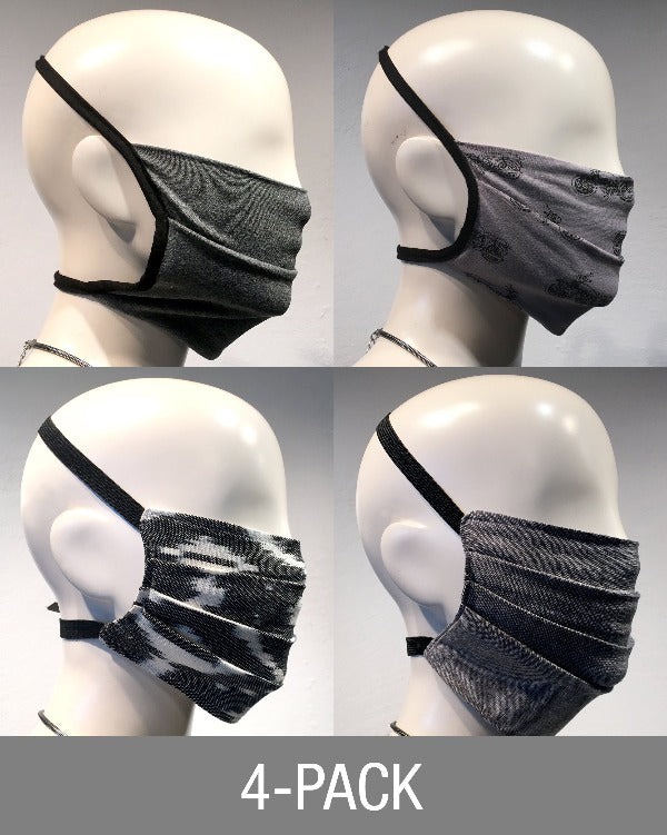 Reusable Mask - Mixed Fabric "Neutral"  (4-Pack)