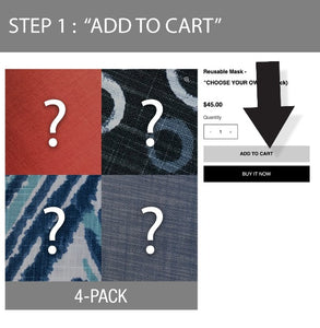 Reusable Mask - "CHOOSE YOUR OWN"  (4-Pack)