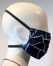 Load image into Gallery viewer, Reusable Mask - Navy Lines  (2-Pack)